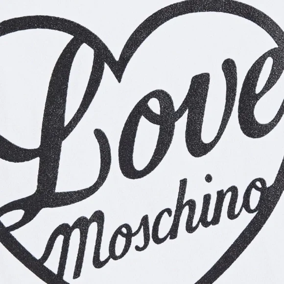 Authentic Love Moschino Faux Pearl Embellished Glittered Tee NWT - Picture 4 of 14